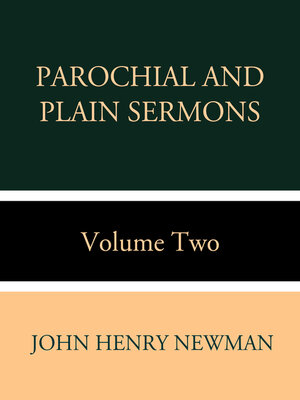 cover image of Parochial and Plain Sermons Volume Two